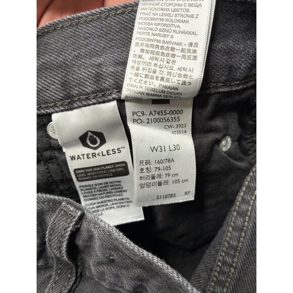 Levi's Baggy Dad Wide Leg Jeans in Black Size 31 X 30 Mid Rise - Picture 5 of 7